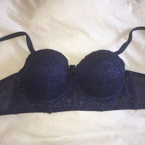 Gorgeous navy blue corset Bra